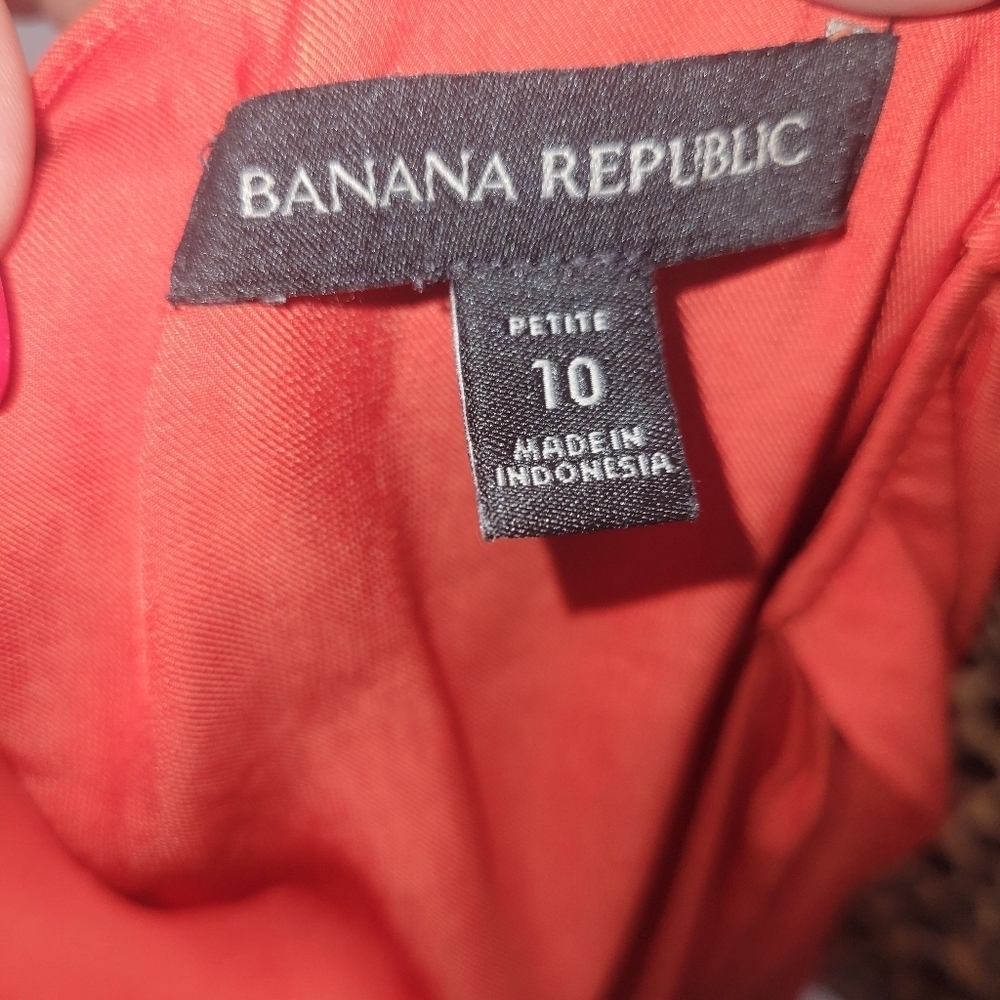 Banana Republic Vibrant Coral Long Sleeve Dress Size -10 - Picture 5 of 10